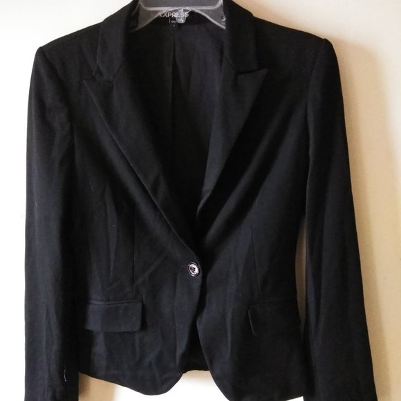 🔥2 for 50🔥 Express Black One Button Blazer - Picture 4 of 6